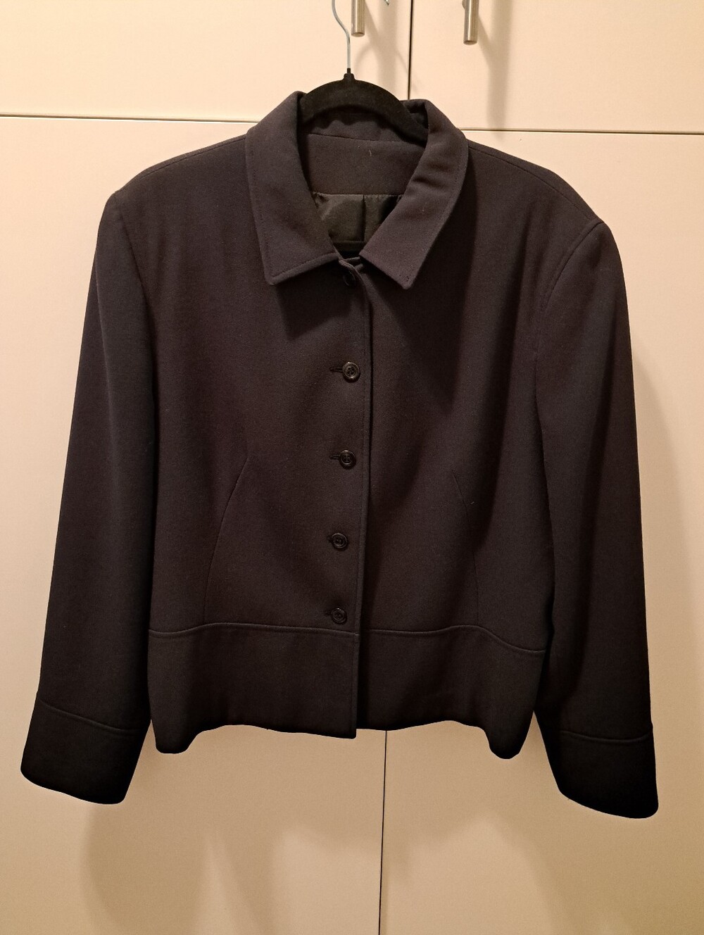 Classic Women's Dark Navy Button-Up Jacket
